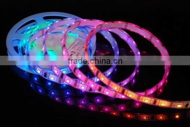 12V 5050 full color led strip light with 20pixels per meter 3leds cuttable