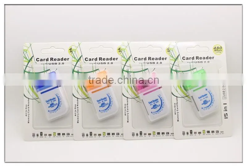 Wholesale All In 1 USB 2.0 sim Smart Card Reader(OS-CR124)