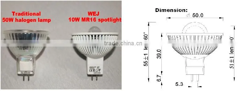 WEJ new high quality led lamp dimmable gu10 led /gu10