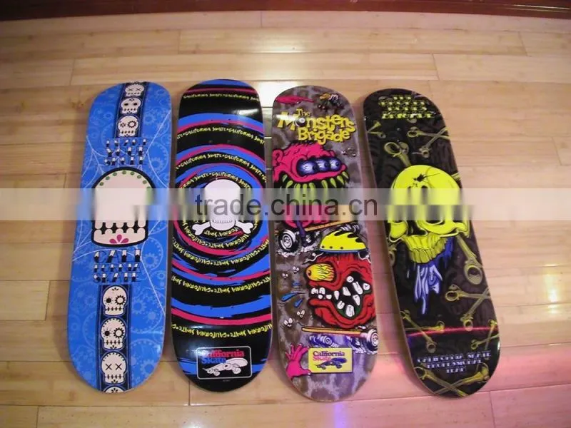 Skateboard Type and 7 ply 100% Canadian Maple wooden Skate board