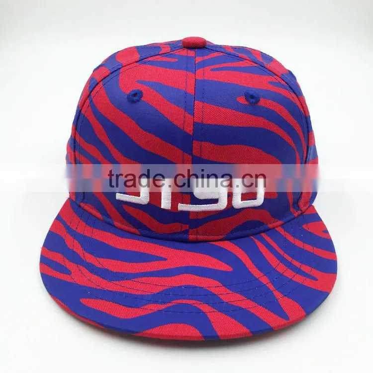Custom design wholesaler 100% cotton twill printing snapback hat