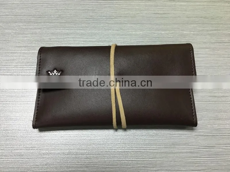 Newest generation leather tobacco pouch with cigarette rolling paper holder slot