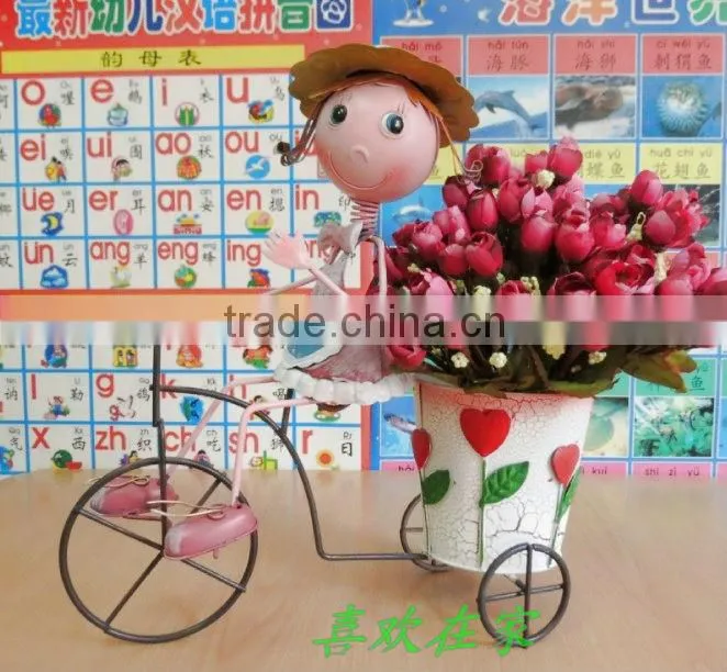 Metal doll flower arranging barrels for home decor 2013 newest