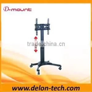 Height adjustable 42inch movable LCD floor Cart TV support