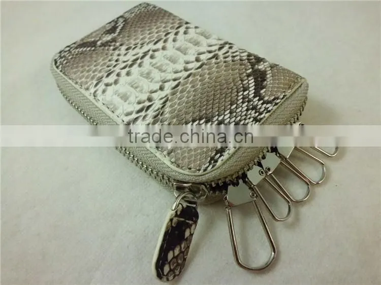 Genuine Leather Key Wallet Pocket Key Case Hot Selling Key Holder Snake Skin Credit Card Wallet