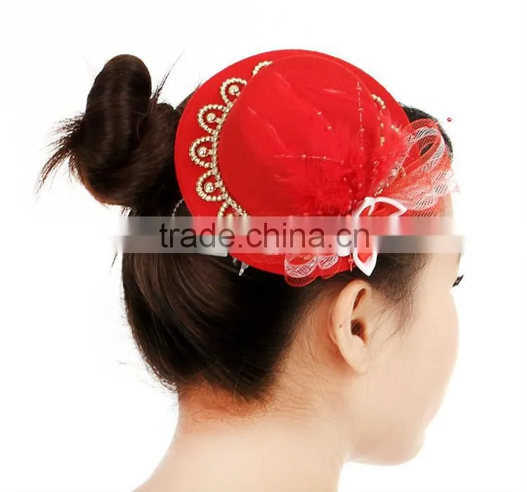 MYLOVE 2013 new design feather fascinator with flower women party accessory MLXM025