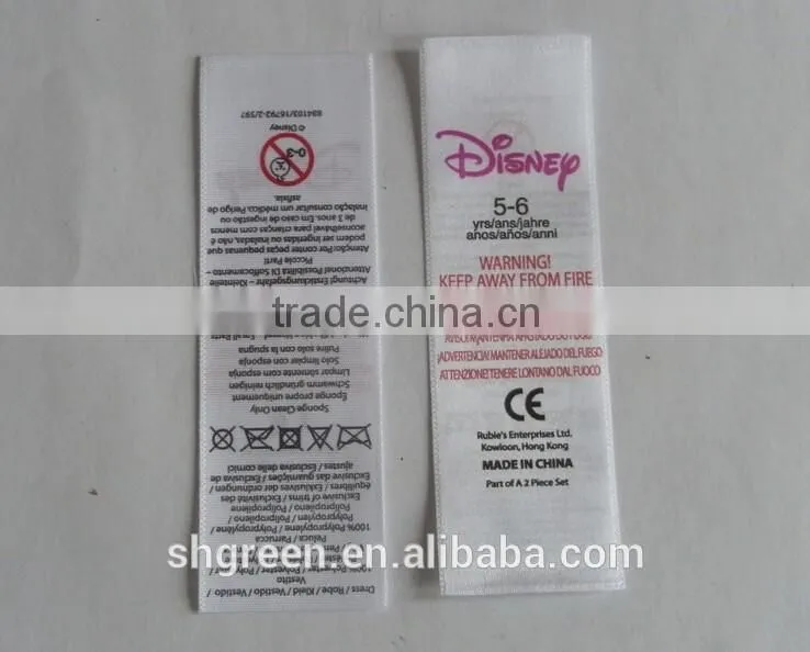 Top sewing printing label tags with full color