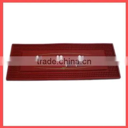 Eco-friendly hot selling soft pvc logo bar mats for promotion use