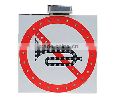 solar flashing no honking traffic signs, solar powered traffic signals