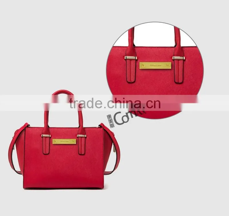 Fashion screw decorative gold metal bag engaved logo label tag