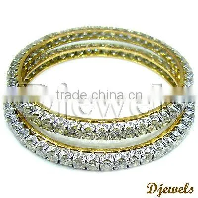 Latest Design Diamond Ladies Bangles, Ladies Diamond Bangles, Diamond Jewelry