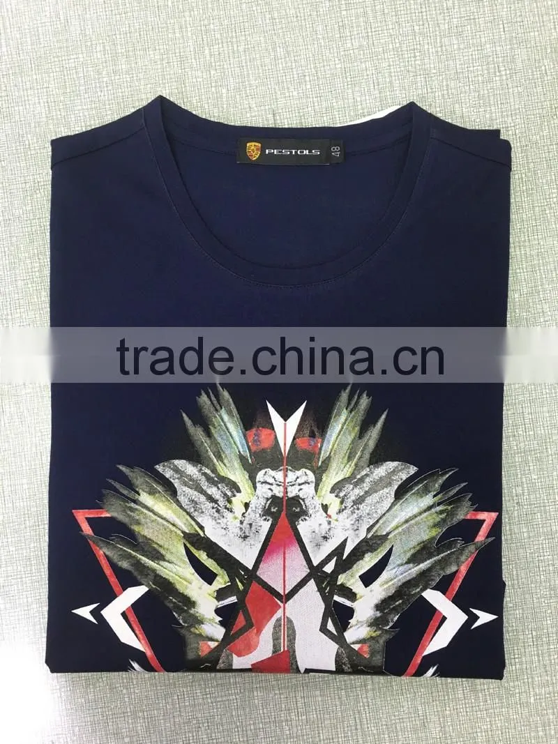 Mercerized cotton t-shirt double mercerized cotton