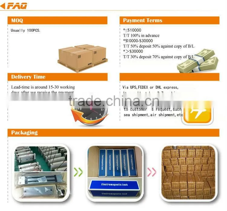 800lbs access control electromagnetic locks for gates with led
