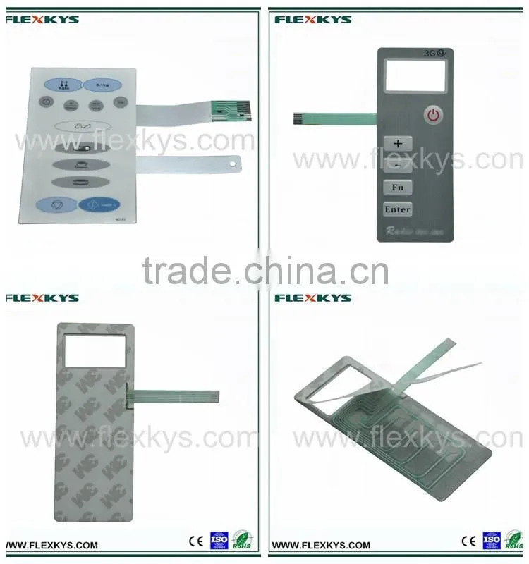Matrix extension keyboard 8 keys poly dome thin film switch