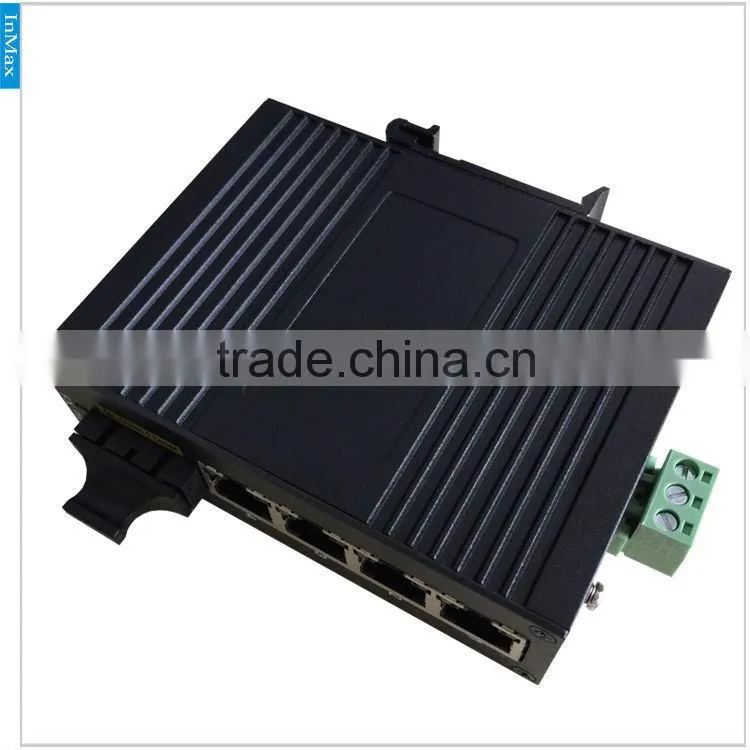 good quality 5 Port 1F+4T Industrial Fiber optical switch, 4 ports fiber optic media converter i305A