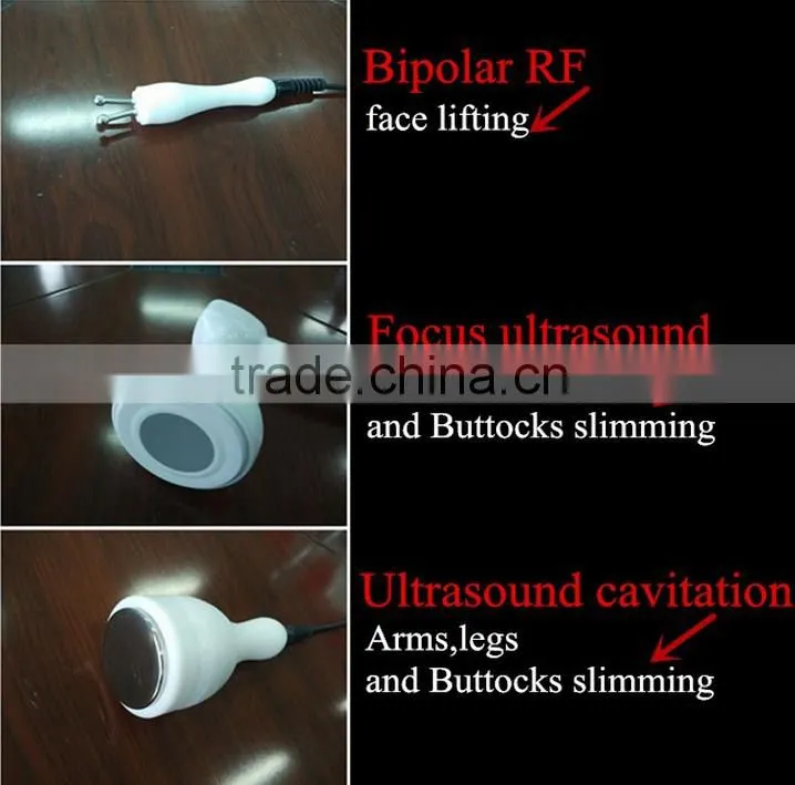 new !! best Focused ultrasound anti cellulite HIFU fat reducing machine / Bipolar RF head for face lifting