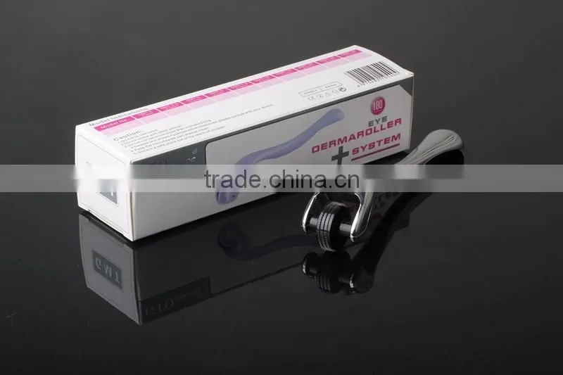 Derma Rollering System 180 Pins Eye Derma Roller with Silver Handle