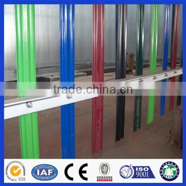 DM powder coated anping factory price steel palisade fence, low price steel palisade