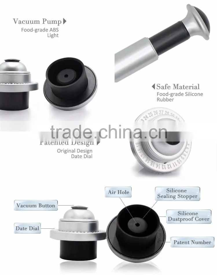 Vacuum wine bottle cork Wine bottle stopper Wine bottle