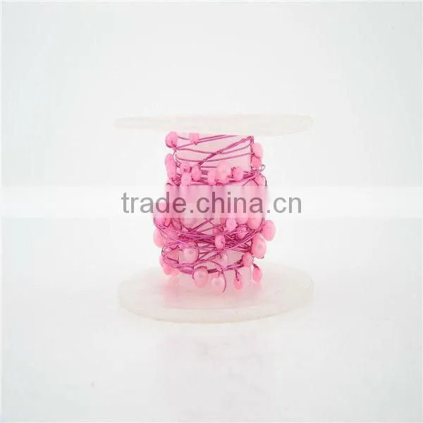 Craft Metal wire with pearls,craft pearl on reel wire