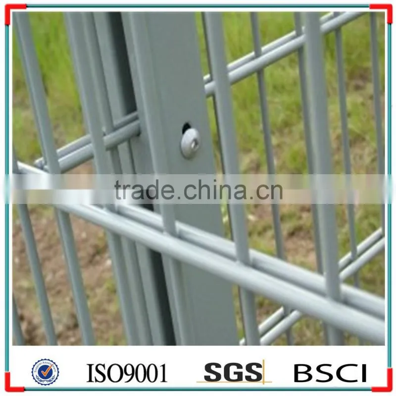 steel mesh fence / triangle bending fence / 3D curved welded wire mesh panel fence