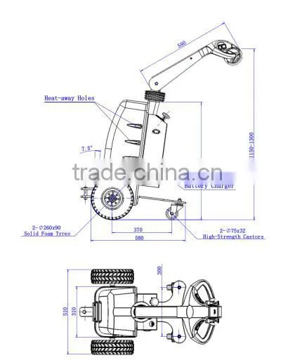 Mini tugger with ETM-50 with compact design supermarket and factory