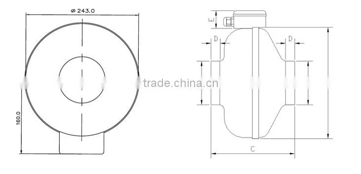 Hydroponics Greenhouse Ventilation Inline Fan/quiet Centrifugal Inline Fan