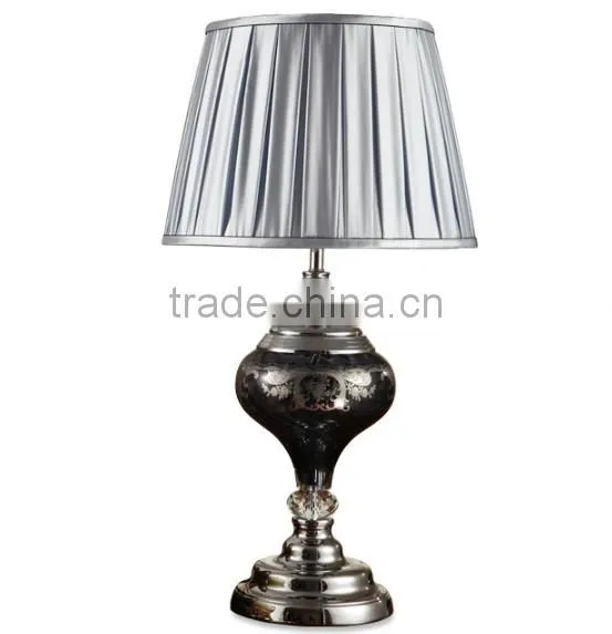 Glass carving K9 crystal decoration mental bottom home use table lamp