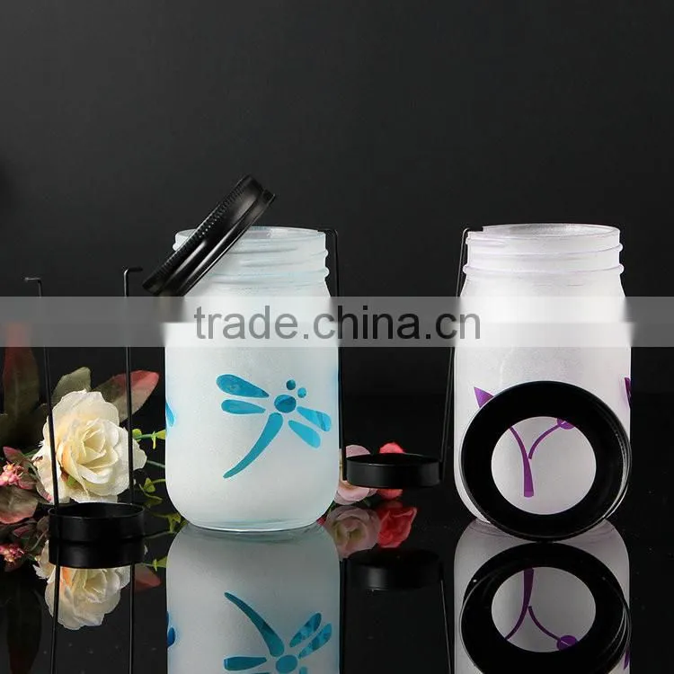 Latest wholesale high quality 500ml wholesale custom glass candle jars