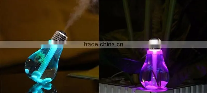Colorful bulbs humidifier Humidifier office desktop Built-in micro landscape nightlights humidifier
