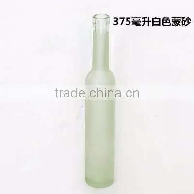 Wholesale frosted white glass bottle for wine glass bottle