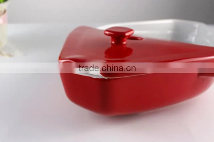 China factory suppliers ceramic cookware boat shape casserole