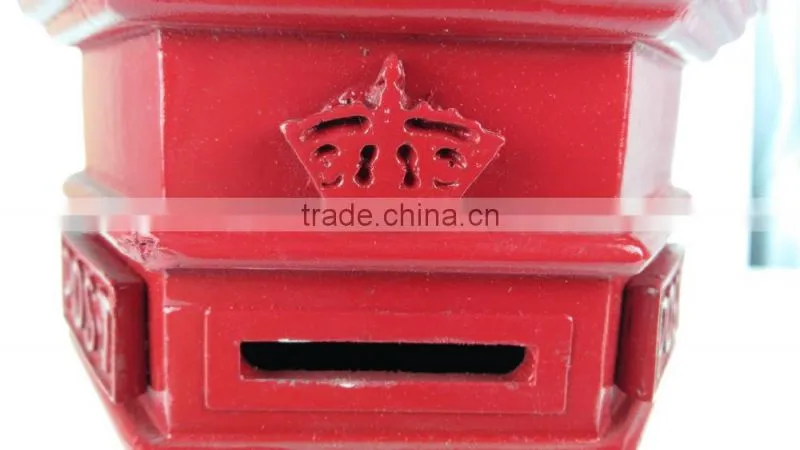 Red hot sale new design hexagon pagoda wooden piggy bank,wooden money box