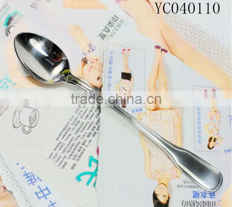 2014 new style Stainless table fork and spoon with plastic handle and low price