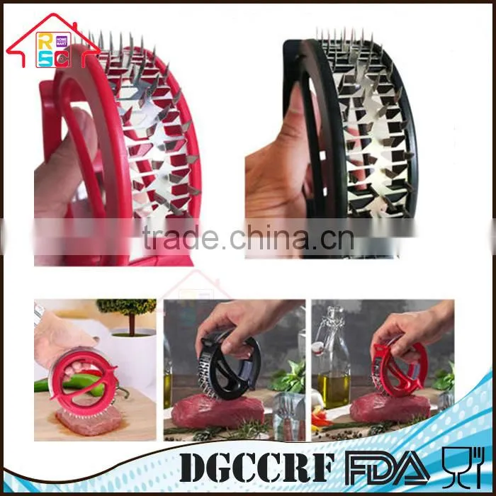 Meat Tenderizer Roller Sharp Stainless Steel Blades for Steak, Chicken, Pork