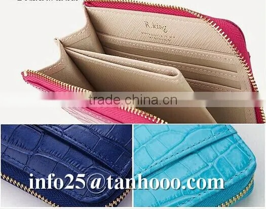 Sexy clip/crocodile leather women purse/leather coin bag
