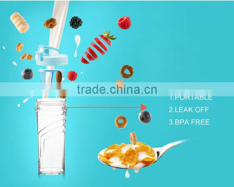 New Design Tritan Water Bottle Plastic Milk Shake Bottle Shaker