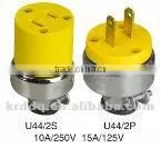 multi electric 2 round pin plug and sockets M644