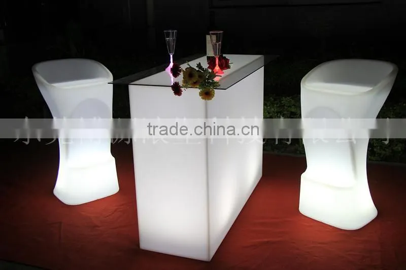 led furniture led table led chairs/bar chair/led lighting bedroom table