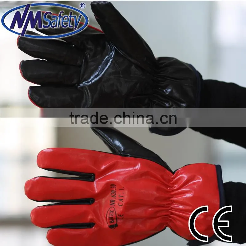 NMSAFETY polar liner nitrile impregnated gloves/warm driving gloves/ski glove