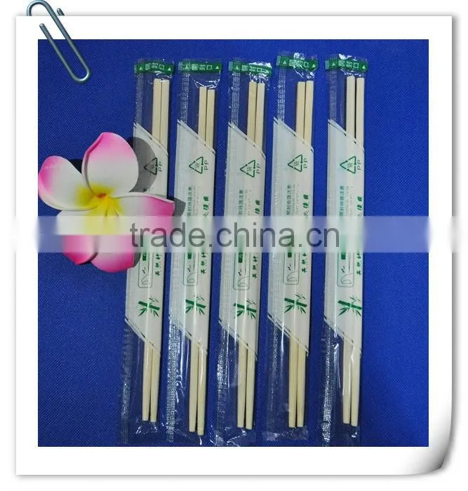 various sizes bamboo chopstick in plastic sleeve