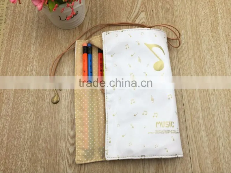High quality low price most weclomed rolled up pencil case /pencil pouch