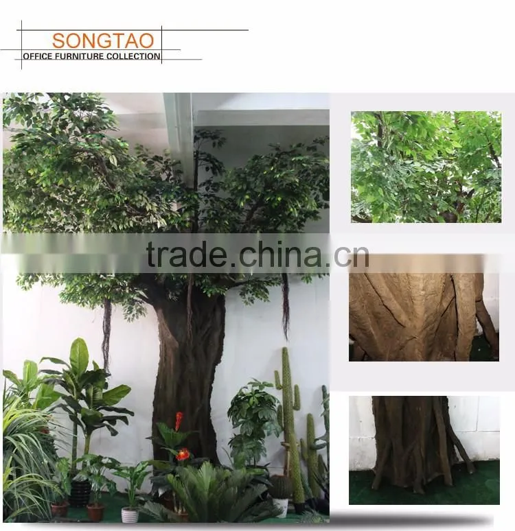 factory sale artificial banyan tree of ficus tree with green ficus leaf tree artificial plants of leaves