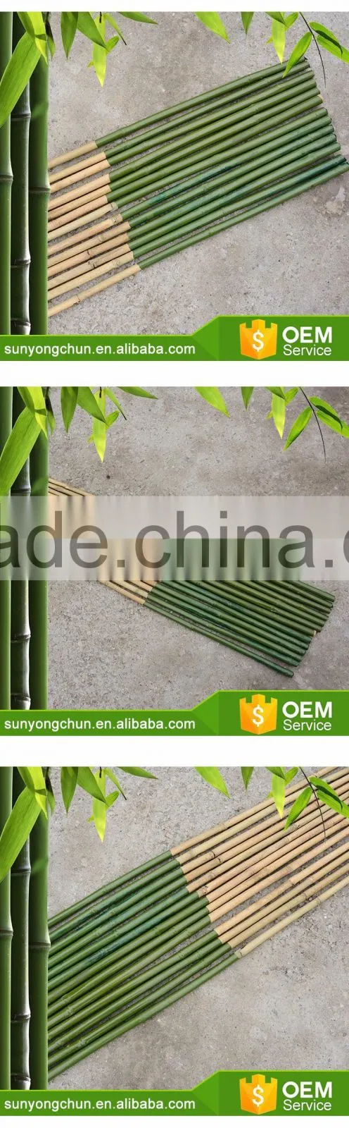 Cheap factory direct supply Agriculture garden PVC Coated pole and Color Bamboo Cane