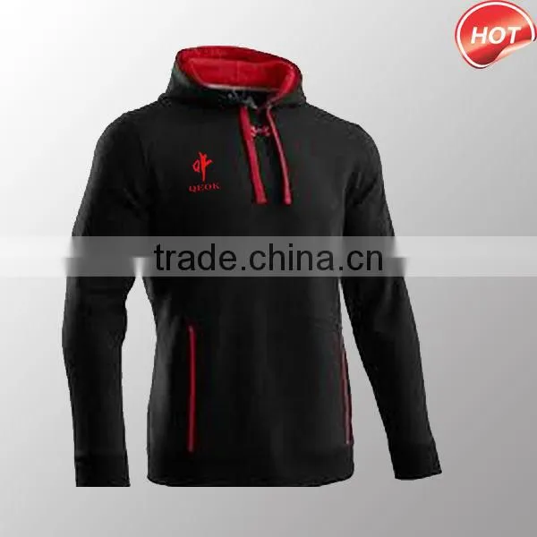 2014 Low MOQ custom fashion grey crewneck sweatshirt with pockets