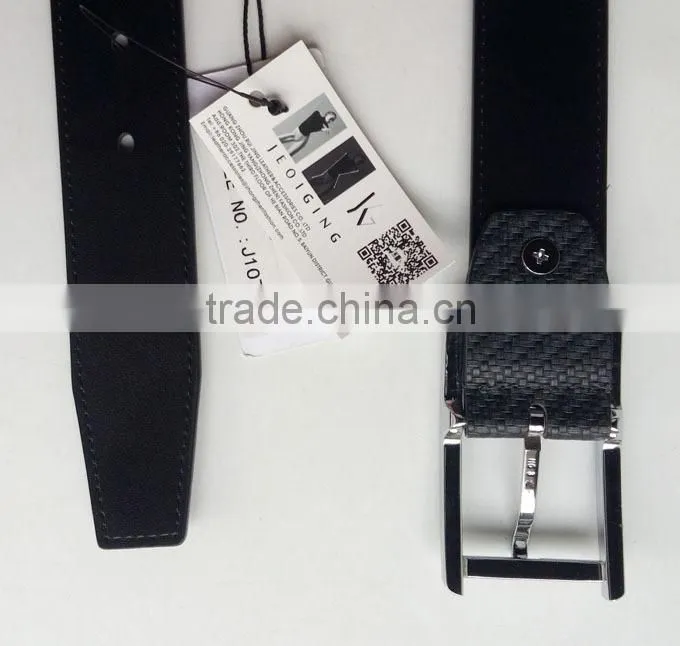 J10762 Pin Buckle Belt For Besiness Man Chrome buckle