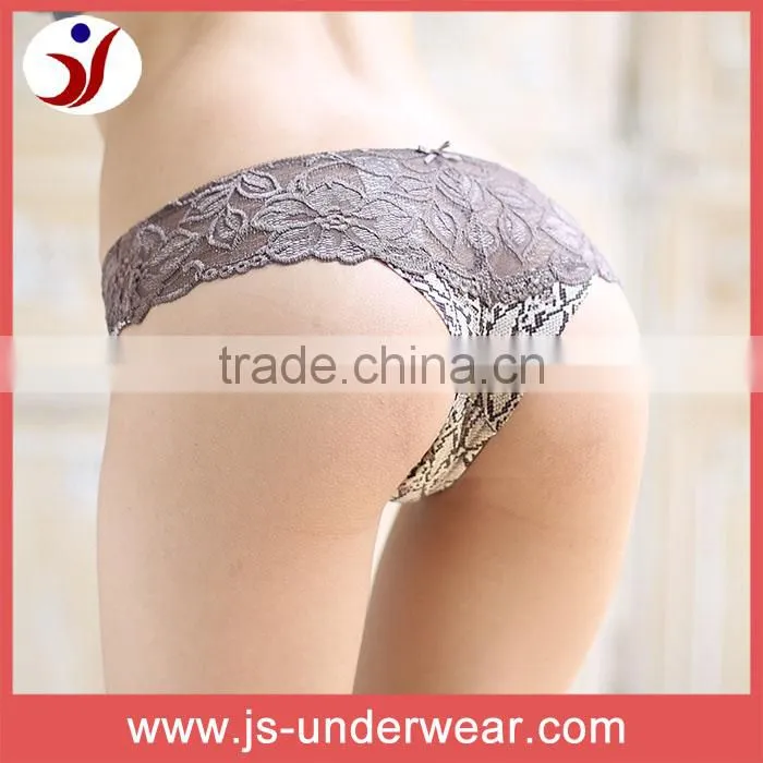 Fashion print nylon jersey underwear, adult ladies full panties