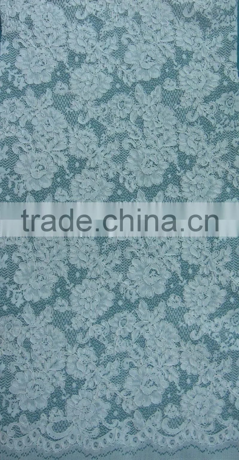 Promotional embroidery sequins and beaded lace trim for wedding dress With Bottom Price