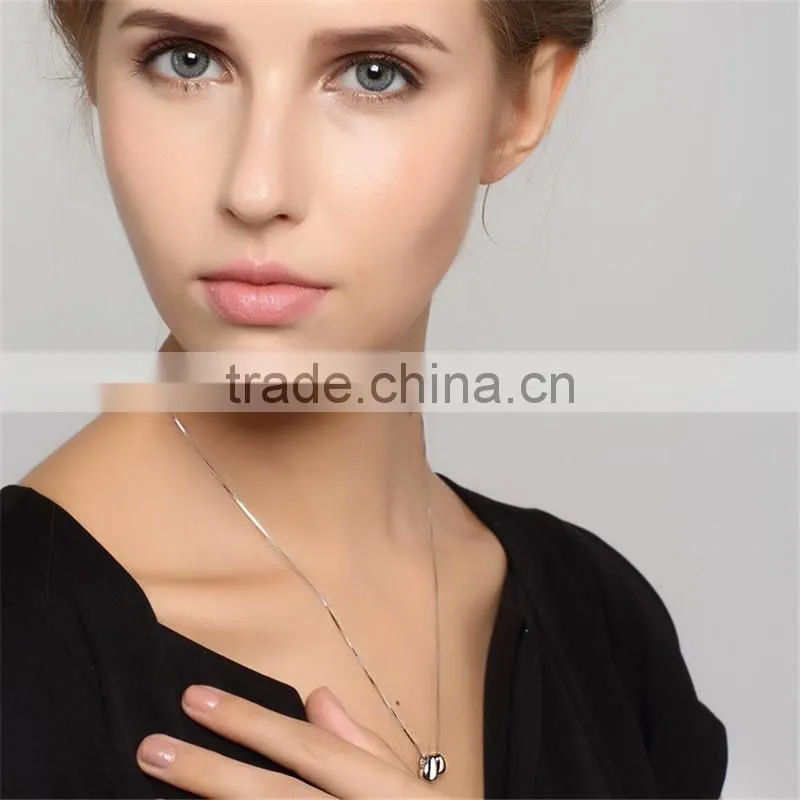 925 sterling silver fashion waterdrop shape pendant necklace