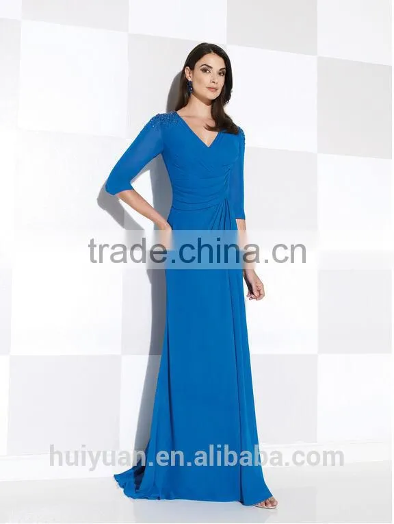 sexy chiffon deep v neck evening long sleeve sequin dress